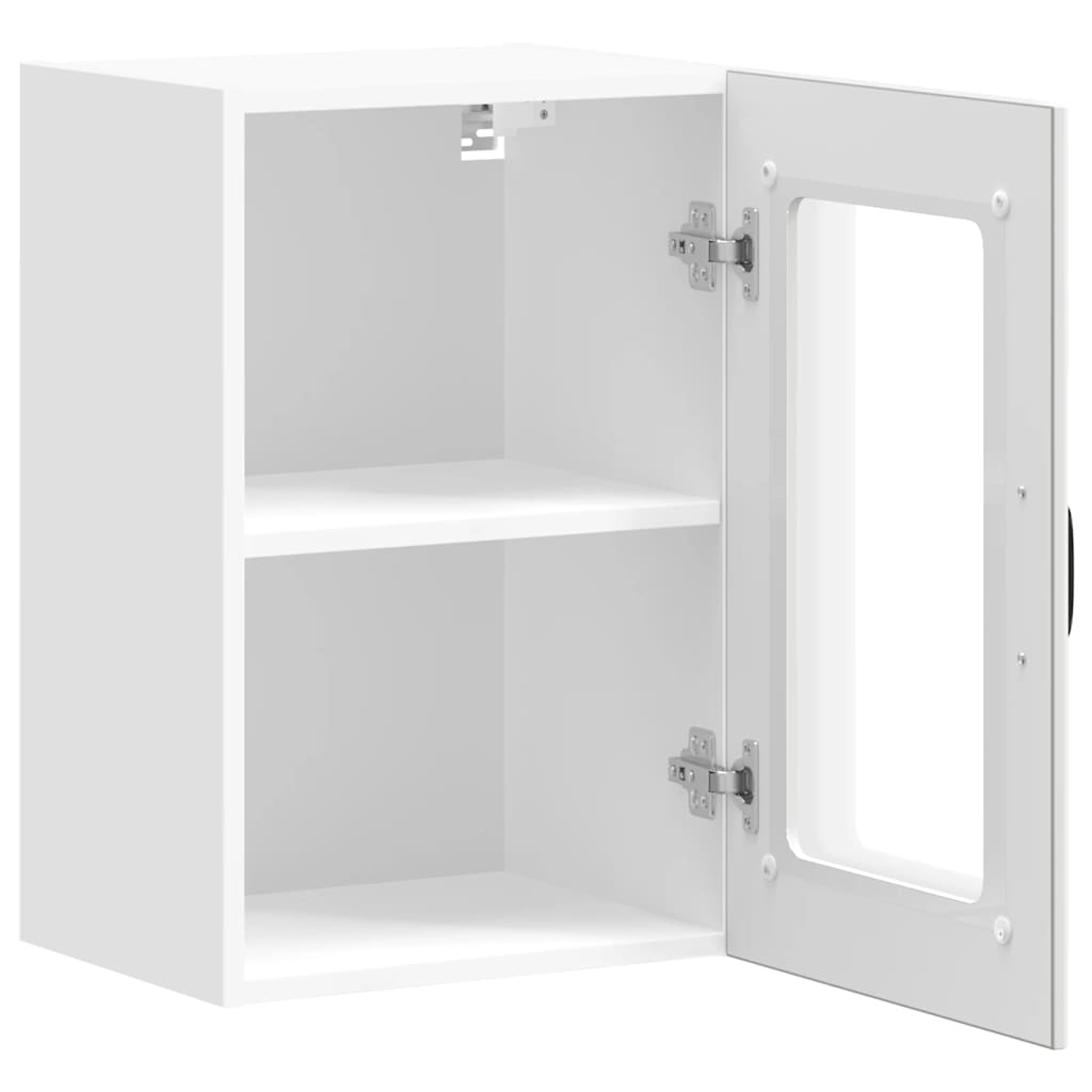 HKH Armario de Pared de Cocina Puerta de Cristal Lucca - Blanco