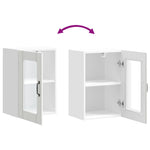 HKH Armario de Pared de Cocina Puerta de Cristal Lucca - Blanco