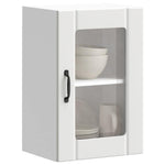HKH Armario de Pared de Cocina Puerta de Cristal Lucca - Blanco