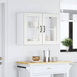 HKH Armario de Pared de Cocina Puerta de Cristal Lucca - Blanco