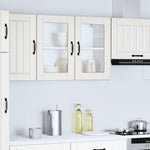 HKH Armario de Pared de Cocina Puerta de Cristal Lucca - Blanco