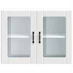 HKH Armario de Pared de Cocina Puerta de Cristal Lucca - Blanco
