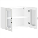 HKH Armario de Pared de Cocina Puerta de Cristal Lucca - Blanco