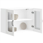 HKH Armario de Pared de Cocina Puerta de Cristal Lucca - Blanco