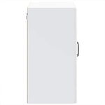 HKH Armário Parede de Cozinha Porta em Vidro Lucca Brilhante - Branco