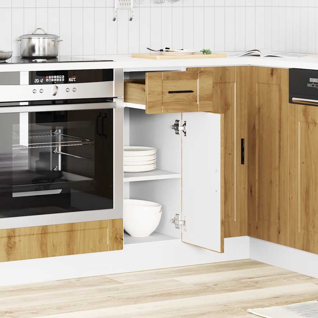 Mueble bajo de cocina HKH Porto en Roble Artesanal