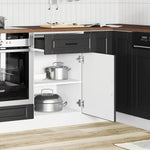 HKH Mueble Bajo de Cocina Porto - Negro
