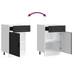 HKH Mueble Bajo de Cocina Porto - Negro