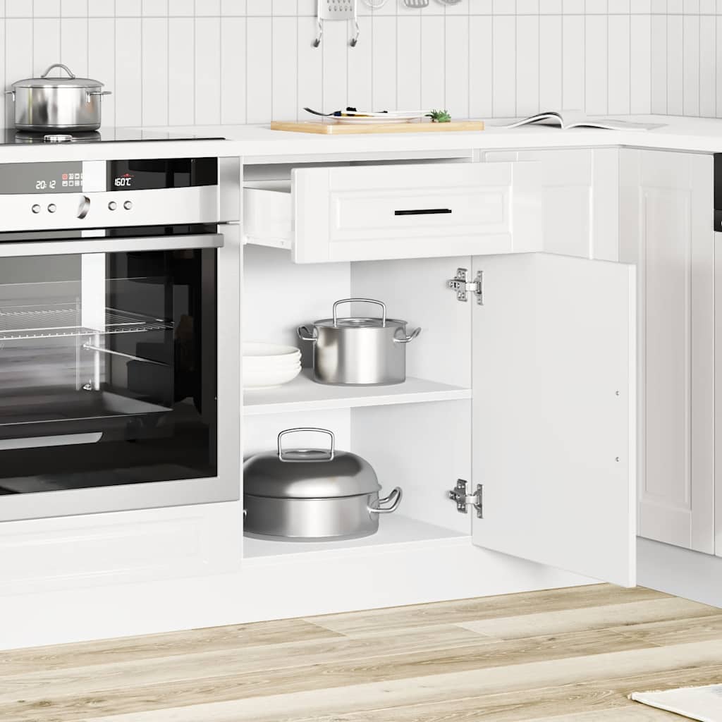 HKH Armario Bajo Cocina Oporto Brillante - Blanco