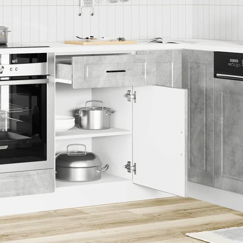 Mueble Bajo Cocina Oporto de Cemento - Gris