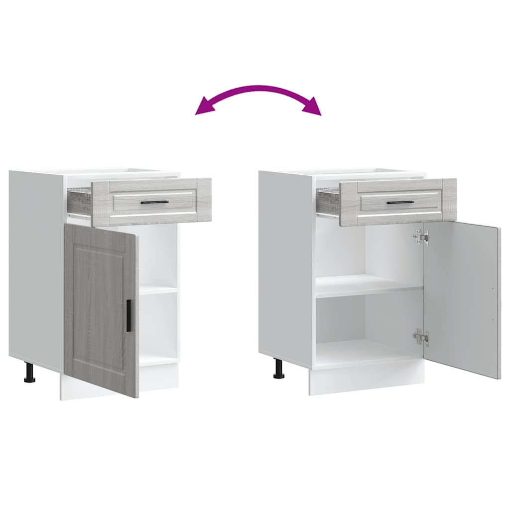 Mueble Bajo de Cocina HKH Porto Sonoma - Gris