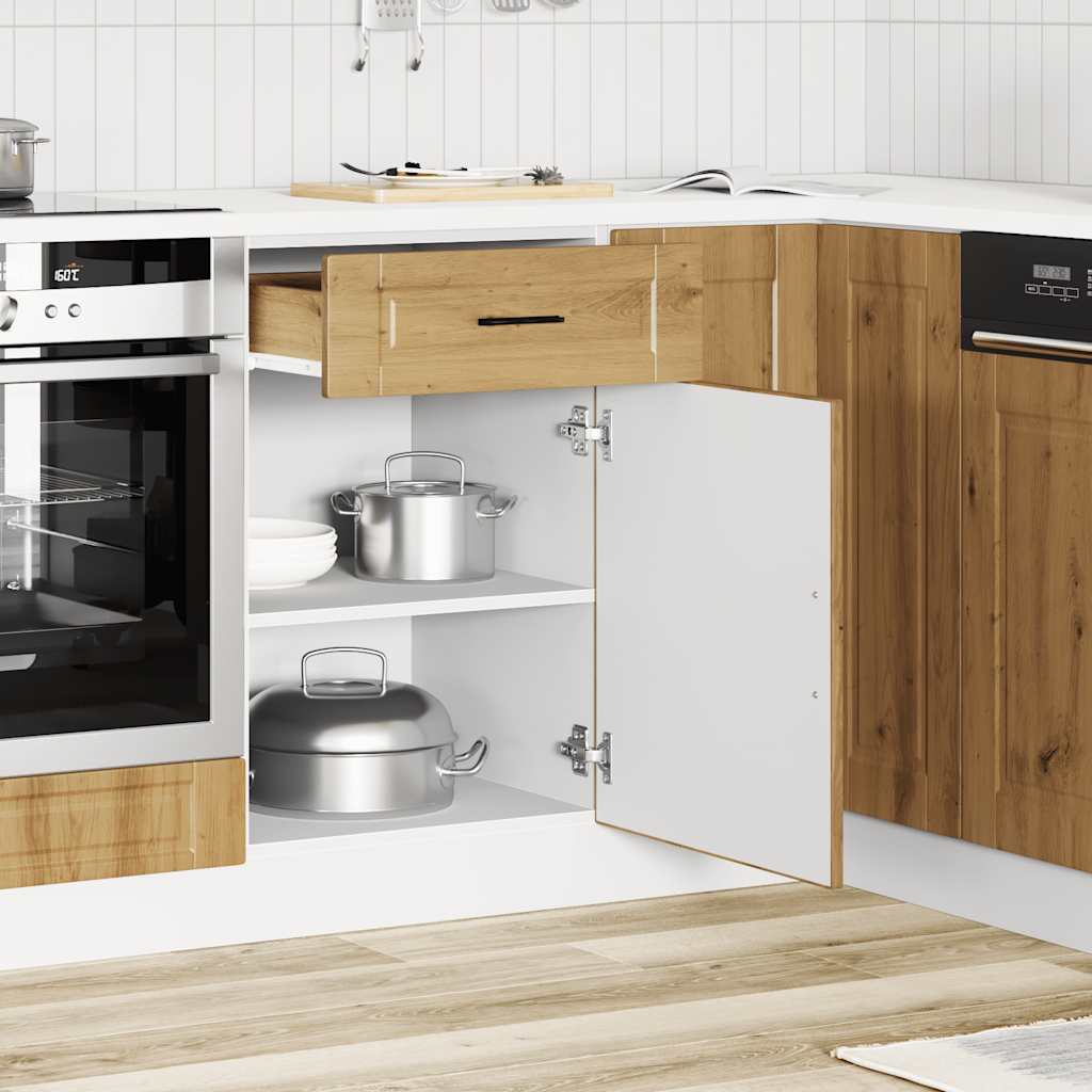 Mueble bajo de cocina HKH Porto en Roble Artesanal
