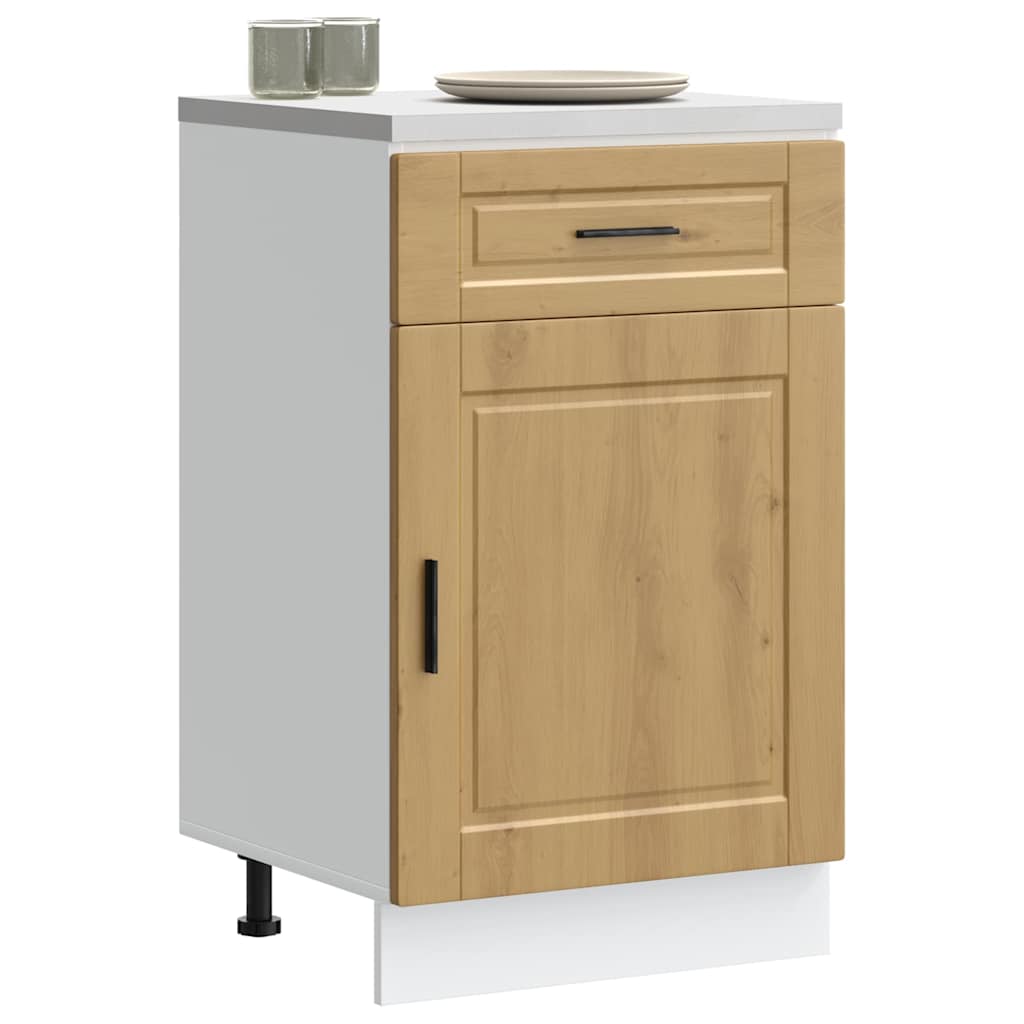 Mueble bajo de cocina HKH Porto en Roble Artesanal