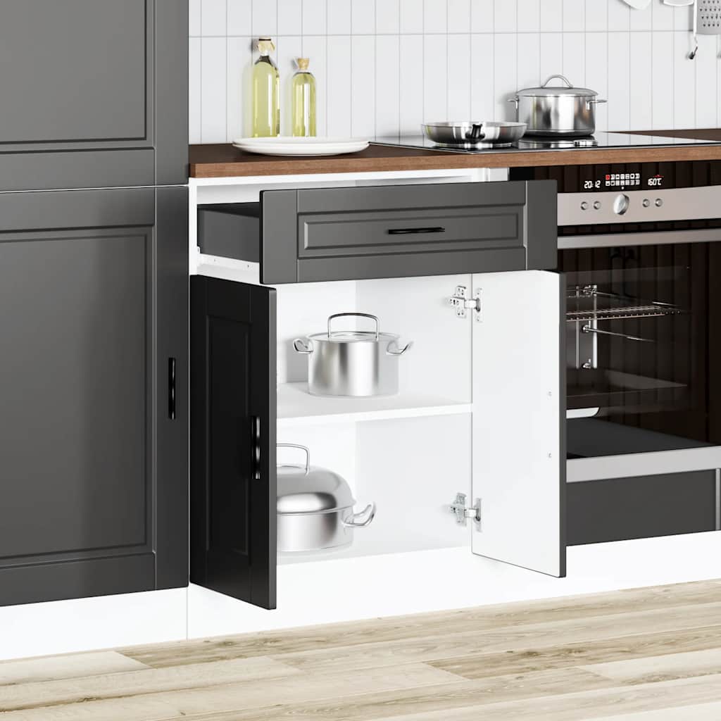HKH Mueble Bajo de Cocina Porto - Negro