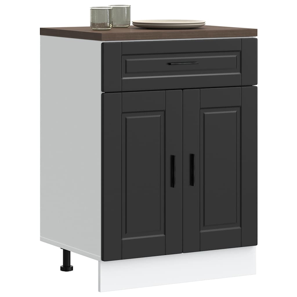 HKH Mueble Bajo de Cocina Porto - Negro