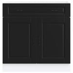 HKH Mueble Bajo de Cocina Porto - Negro