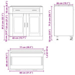 HKH Mueble Bajo de Cocina Porto - Negro
