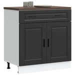 HKH Mueble Bajo de Cocina Porto - Negro