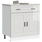 HKH Armario Bajo Cocina Oporto Brillante - Blanco