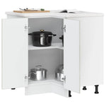HKH Mueble Bajo de Esquina para Cocina Porto de Madera en Cemento - Gris