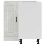 HKH Mueble Bajo de Esquina para Cocina Porto de Madera en Cemento - Gris
