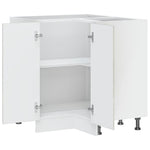 HKH Mueble Bajo de Esquina para Cocina Porto de Madera en Cemento - Gris