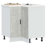 HKH Mueble Bajo de Esquina para Cocina Porto de Madera en Cemento - Gris