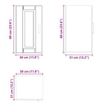 HKH Armario de Pared de Cocina Oporto en Madera Artificial Blanca