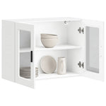 HKH Armário de Parede de Cozinha com Porta de Vidro Porto - Branco