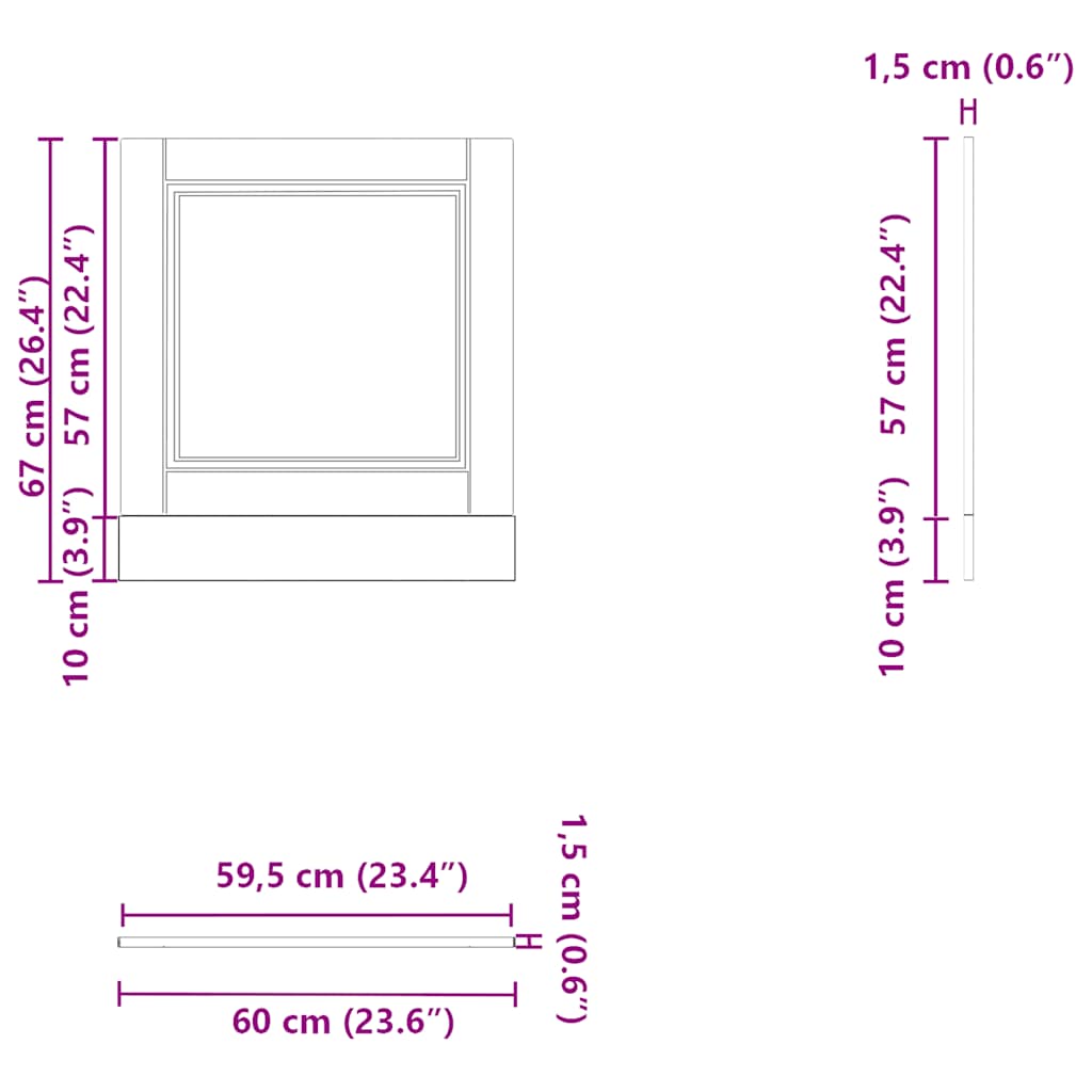 HKH Painel Máquina Lavar Louça Porto Alto Brilho - Branco