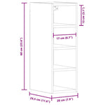 Mueble de pared HKH Riga - 20x29,5x60 cm - Blanco