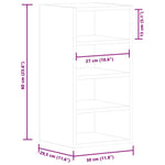 HKH Armario suspendido Riga en Cemento - 30x29,5x60 Cm - Gris