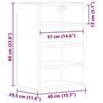 HKH Armário de Parede Riga - 40x29,5x60 Cm - Branco