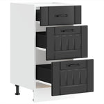 HKH Mueble bajo de cocina Lucca en Negro