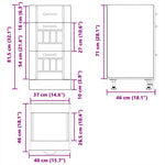 HKH Mueble bajo de cocina Lucca en Negro