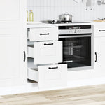 HKH Mueble bajo de cocina Kalmar de madera artificial blanca