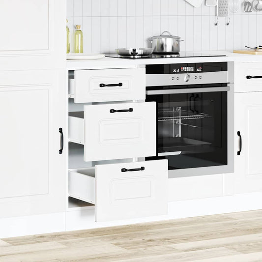 HKH Armário de Cozinha Baixo Kalmar em Madeira Artificial Branca