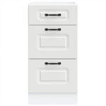 HKH Mueble bajo de cocina Kalmar de madera artificial blanca