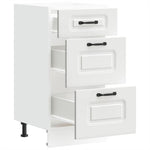HKH Mueble bajo de cocina Kalmar de madera artificial blanca