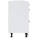 HKH Mueble bajo de cocina Kalmar de madera artificial blanca