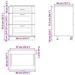Mueble Bajo Cocina Oporto de Cemento - Gris