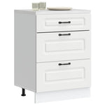 HKH Mueble bajo de cocina Kalmar de madera artificial blanca