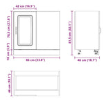 HKH Mueble bajo de cocina Kalmar de madera artificial blanca