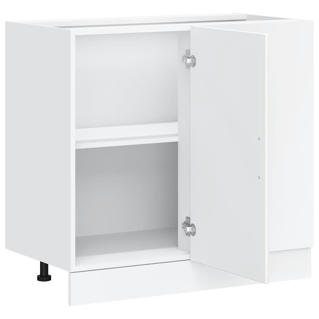 HKH Mueble bajo de cocina Kalmar de madera artificial blanca