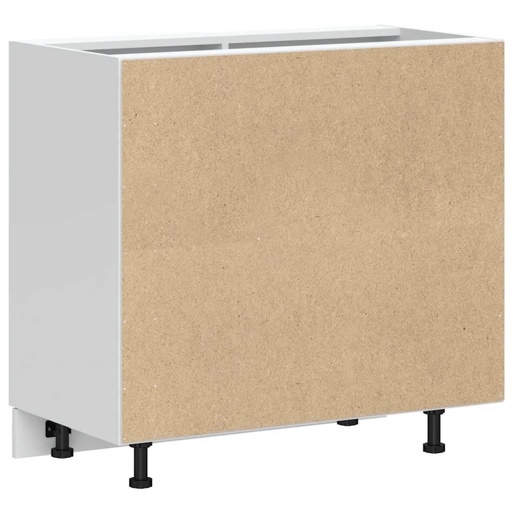 HKH Mueble bajo de cocina Kalmar de madera artificial blanca