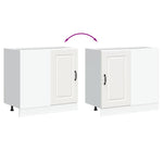 HKH Mueble bajo de cocina Kalmar de madera artificial blanca