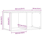 HKH Banco Sapateira em Carvalho Artisiano - 69,5x34x36 Cm