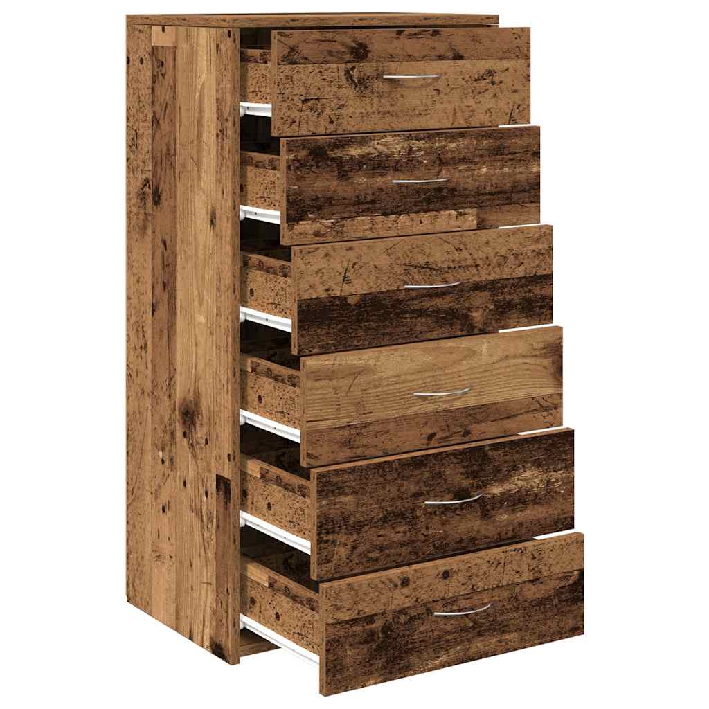 HKH Aparador en derivados de Madera 50 X 34 X 96 Cm - Madera Vieja