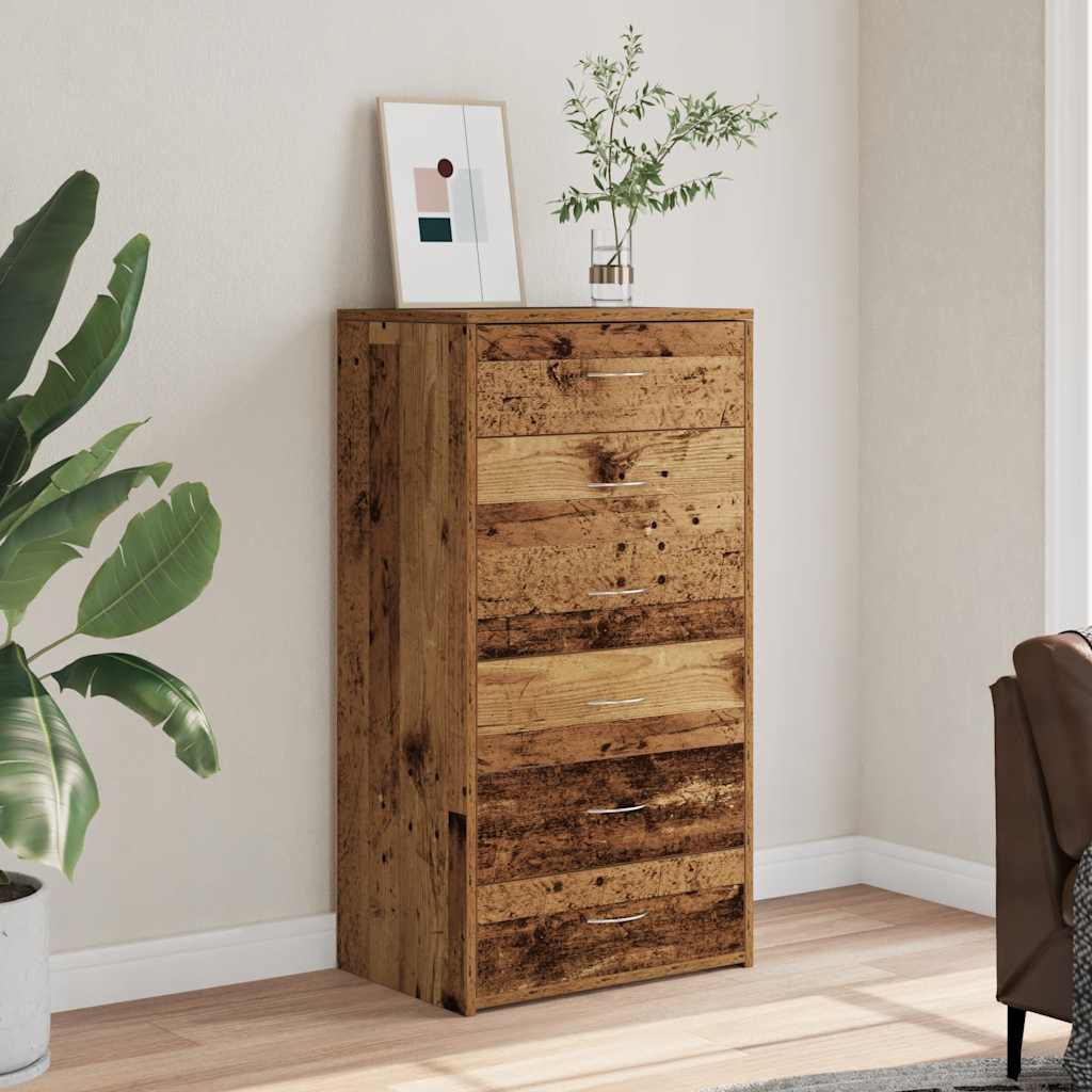 HKH Aparador en derivados de Madera 50 X 34 X 96 Cm - Madera Vieja