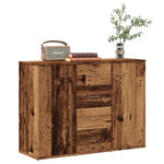 HKH Aparador em derivados de Madeira com 2 Portas e 4 Gavetas 88 X 30 X 64 Cm - Madeira Velha